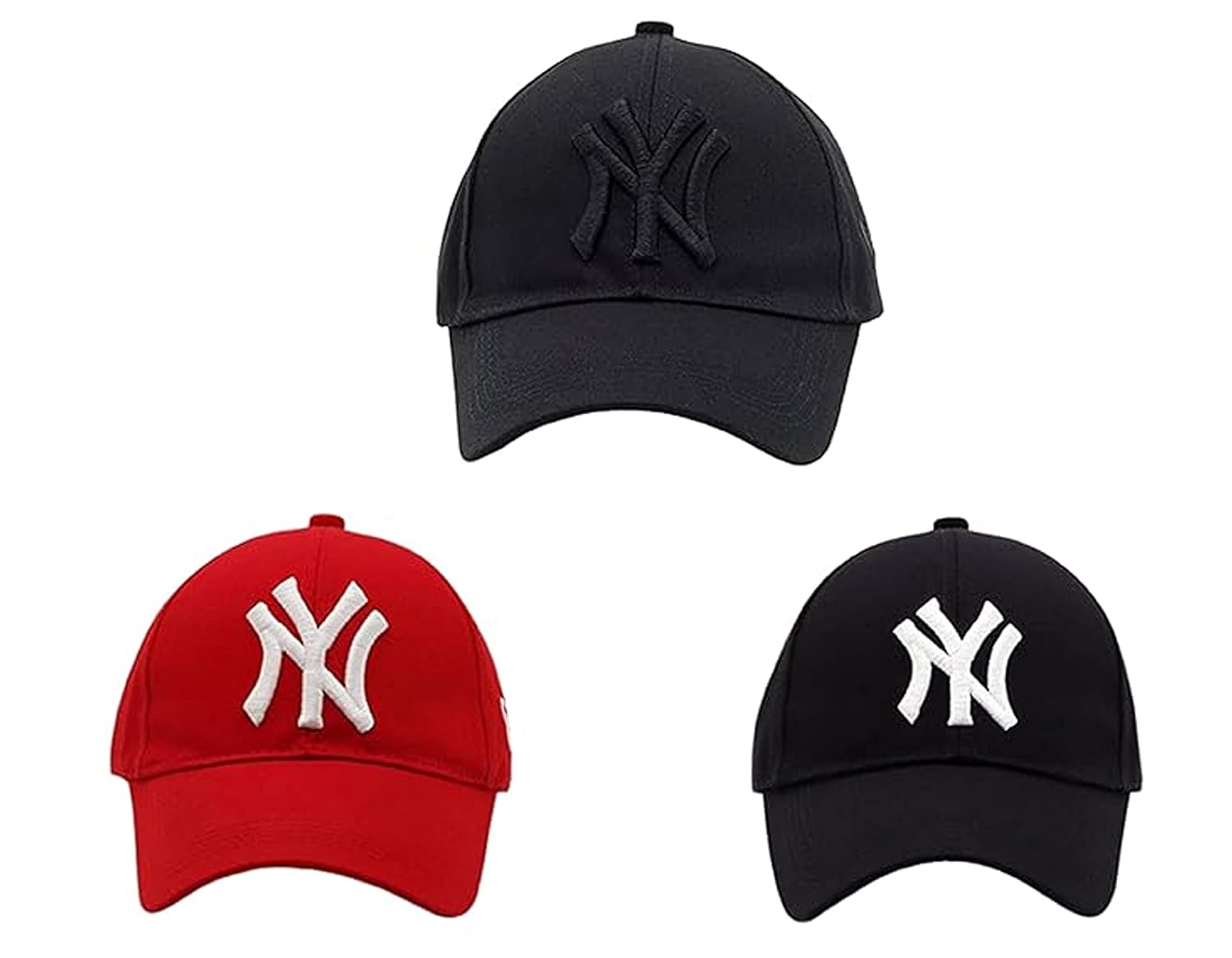 ILLARION Baseball Cap 3 Combo Pack for Men, Boys, and Girls – Cotton Caps for All Sports Including Football, Cricket, Running for Dating and Gifts